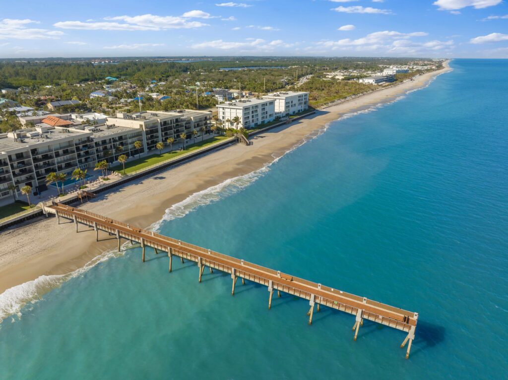 Birds eye view of port St Lucie, Fl by drone photographer of seasideimagery